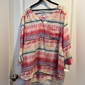 CJbanks pastel blouse top 3X